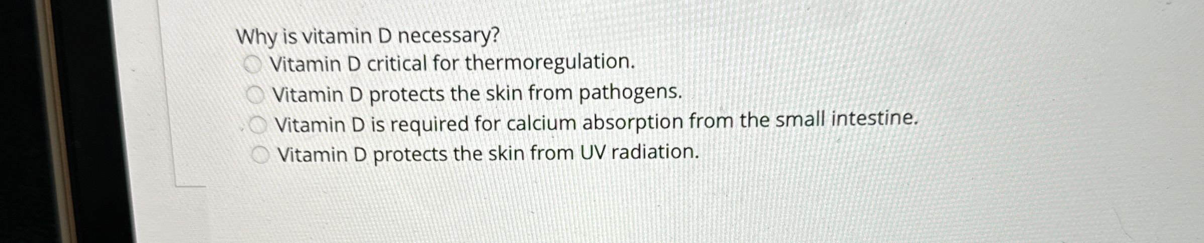 Solved Why is vitamin D necessary?Vitamin D critical for | Chegg.com