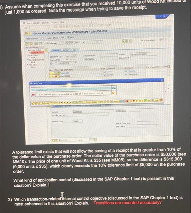 1) Assume when completing this exercise that you