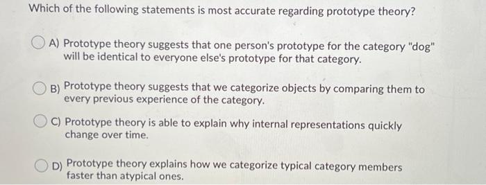 Solved Which of the following statements is most accurate | Chegg.com