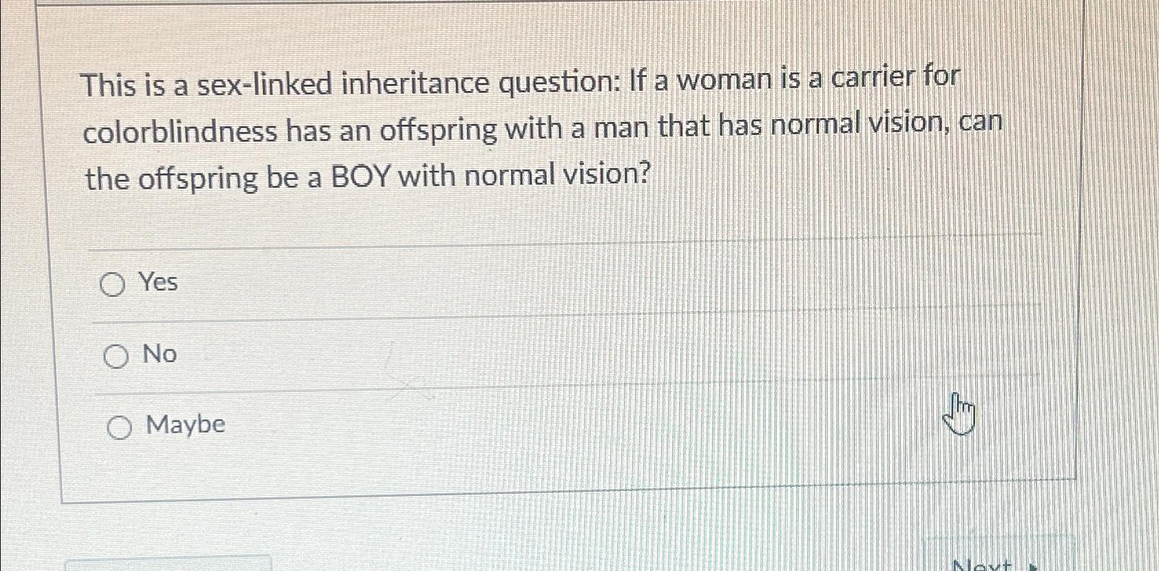 Solved This is a sex-linked inheritance question: If a woman | Chegg.com