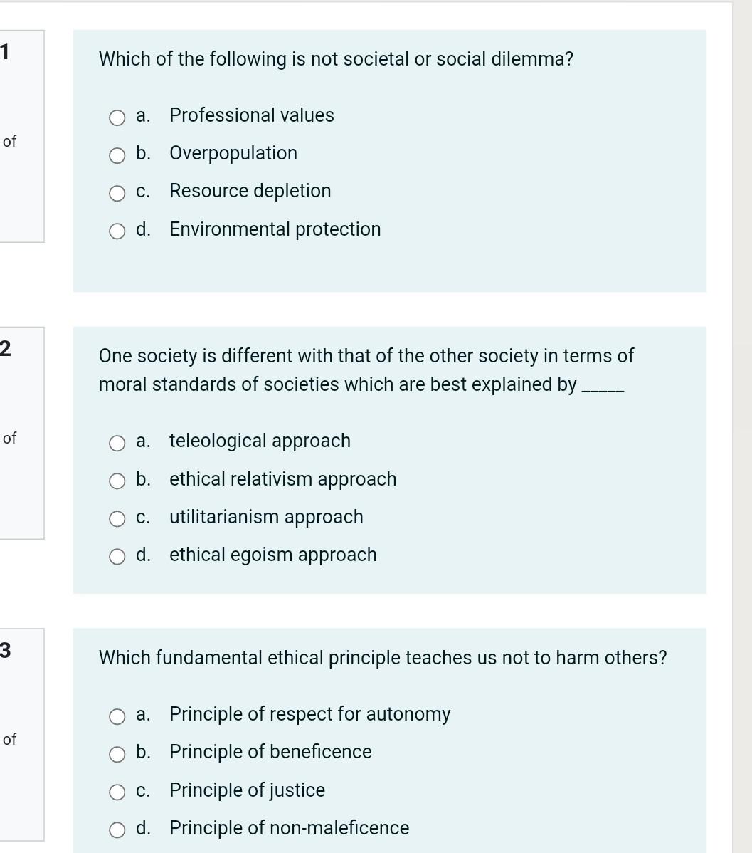 Solved 1 Which Of The Following Is Not Societal Or Social | Chegg.com