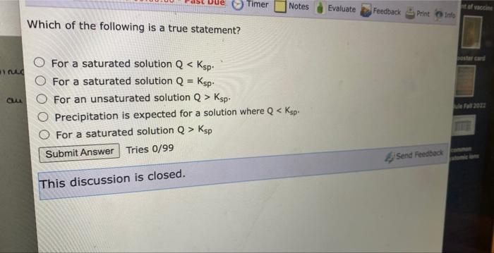Solved Which of the following is a true statement? For a | Chegg.com