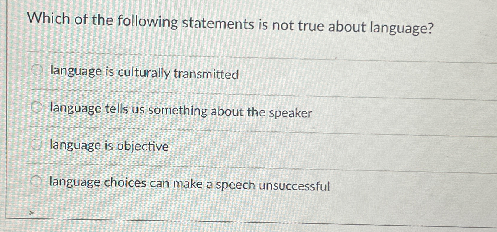 Solved Which of the following statements is not true about | Chegg.com