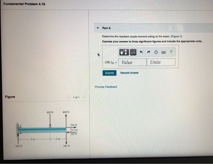 Solved Fundamental Problem 4.19 Part A Determine the | Chegg.com