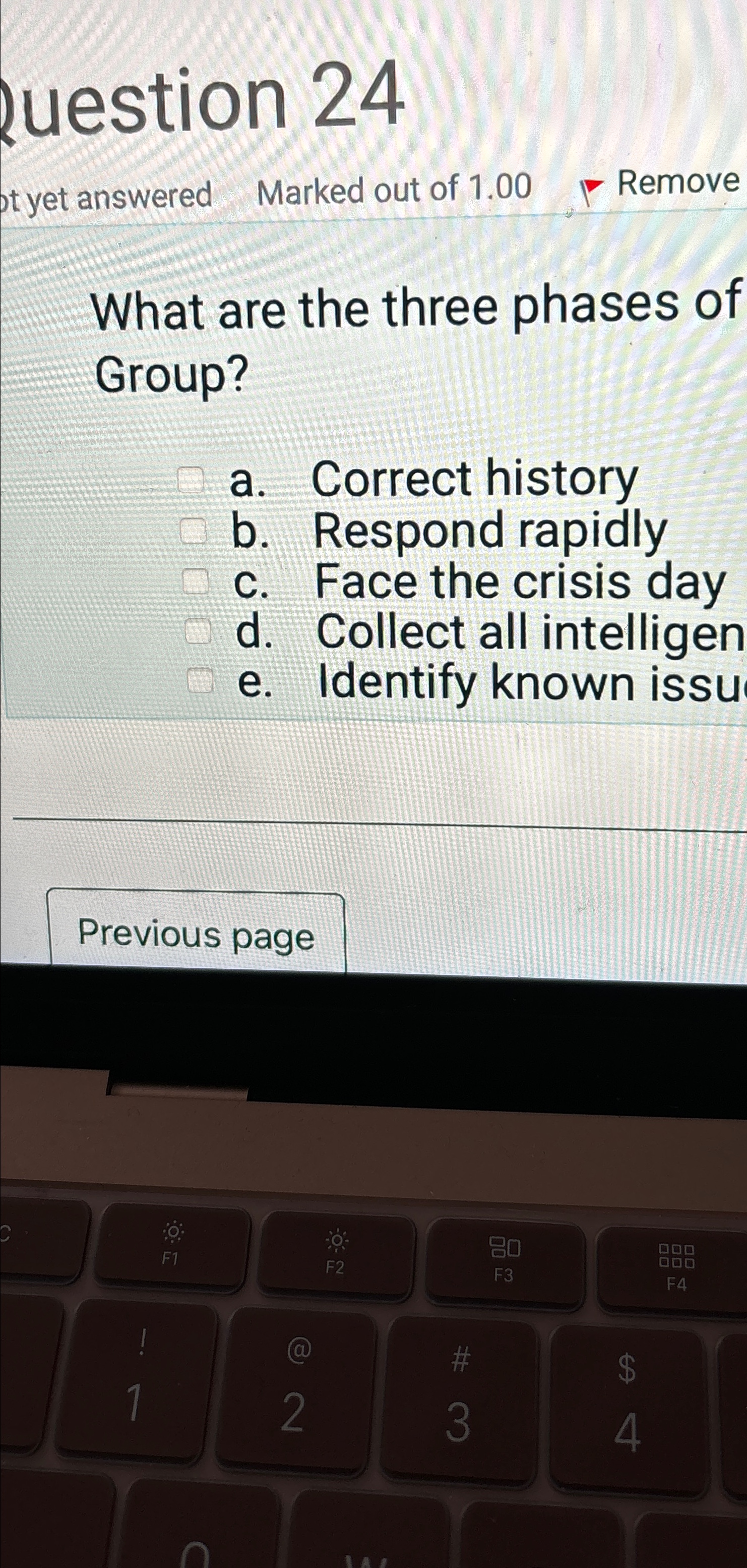 Solved uestion 24tyet answeredMarked out of 1.00RemoveWhat | Chegg.com