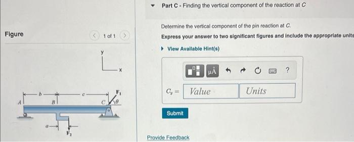 Solved - Part C-Finding the vertical component of the | Chegg.com