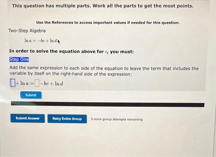 Solved This question has multiple parts. Work all the parts | Chegg.com