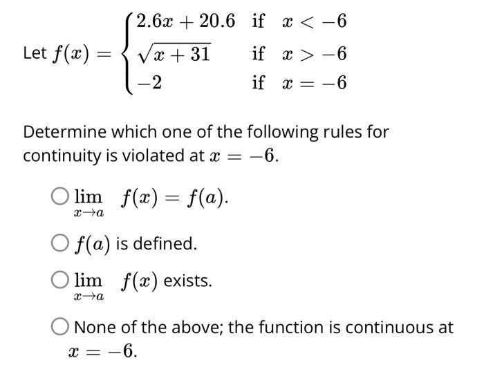 solved-let-f-x-2-6x-20-6x-31-2-if-x-6-if-x-6-chegg