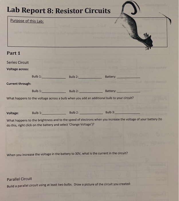 Lab Circuit Inquiry Answer Key Solved Lab 8: Resistor Circuits Part 1 Visit the following | Chegg.com