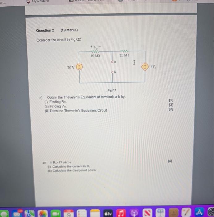 Solved Consider the circuit in Fig Q2 Fig 02 a) Obtain the | Chegg.com