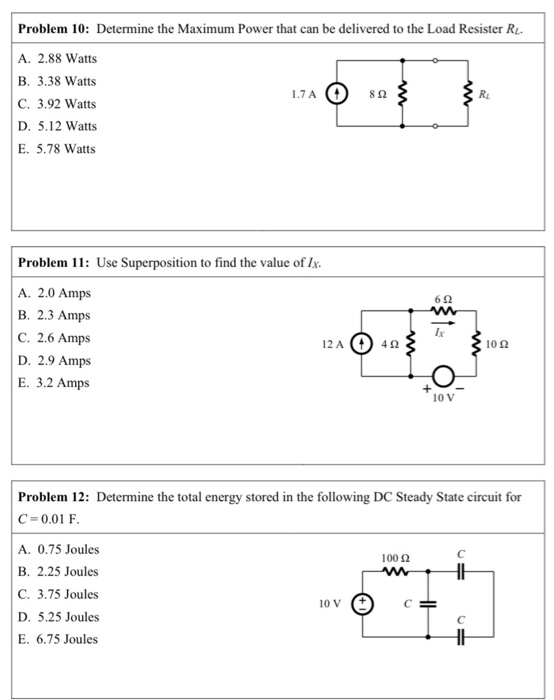 Solved Problem 10: Determine the Maximum Power that can be | Chegg.com