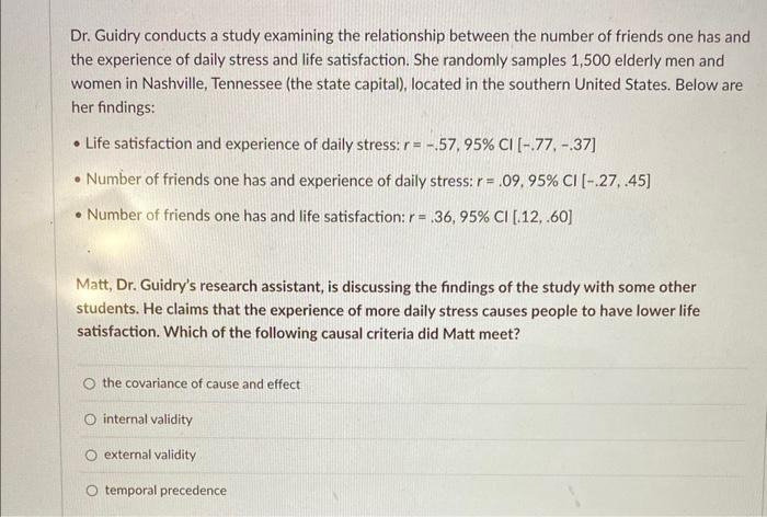 research study 8.1 dr guidry
