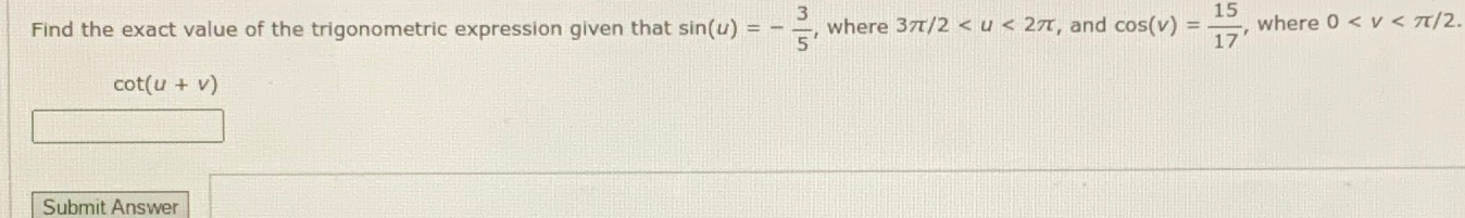 Solved Find the exact value of the trigonometric expression | Chegg.com