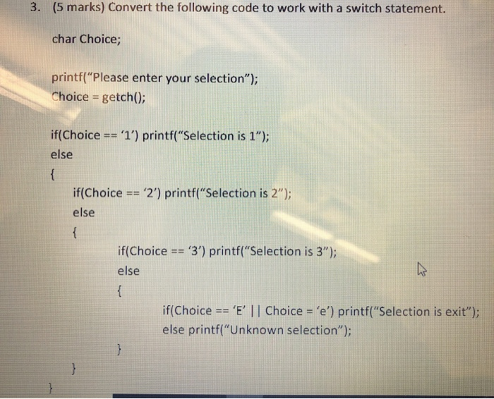 Solved 1. (5 marks) Convert the following code to work | Chegg.com