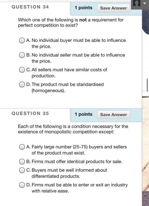 Solved QUESTION 34 1 points Save Answer Which one of the | Chegg.com