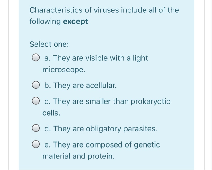 Characteristics about Viruses