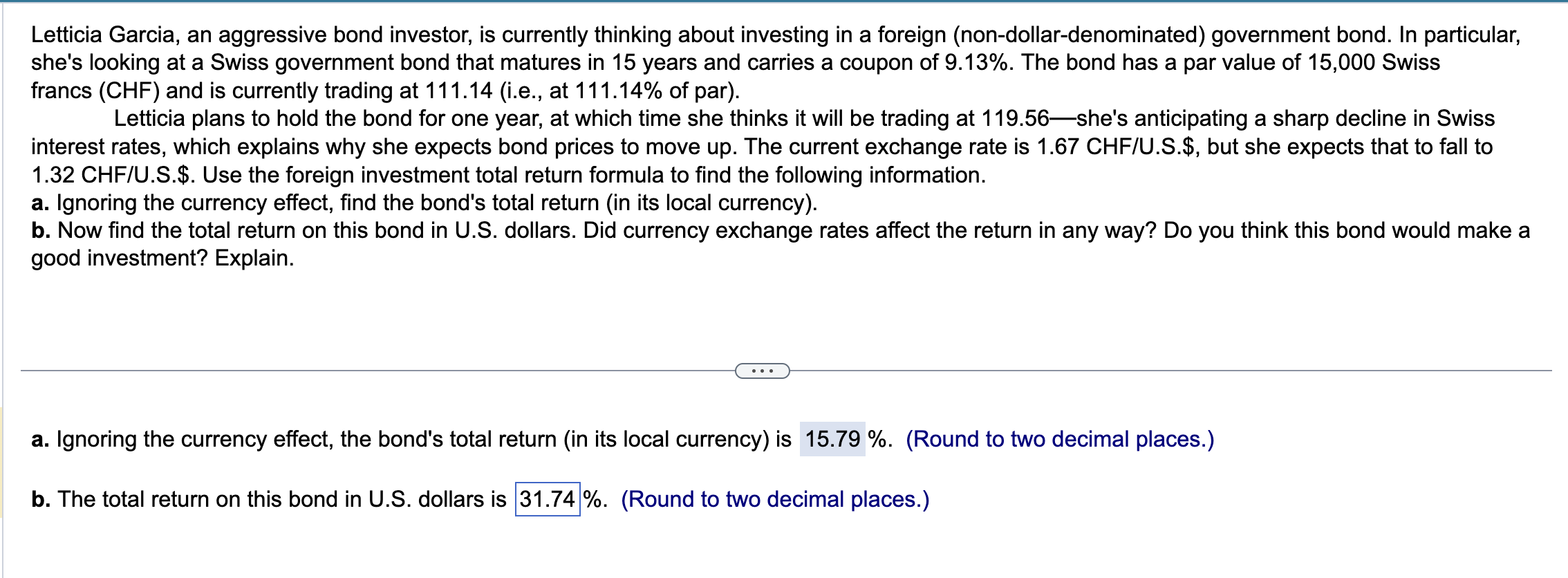 Solved Letticia Garcia, an aggressive bond investor, is | Chegg.com