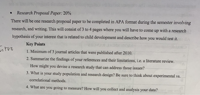 apa style research proposal