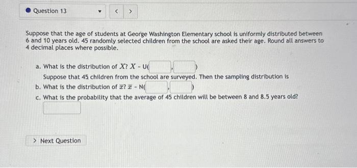 Solved Suppose that the age of students at George Washington | Chegg.com