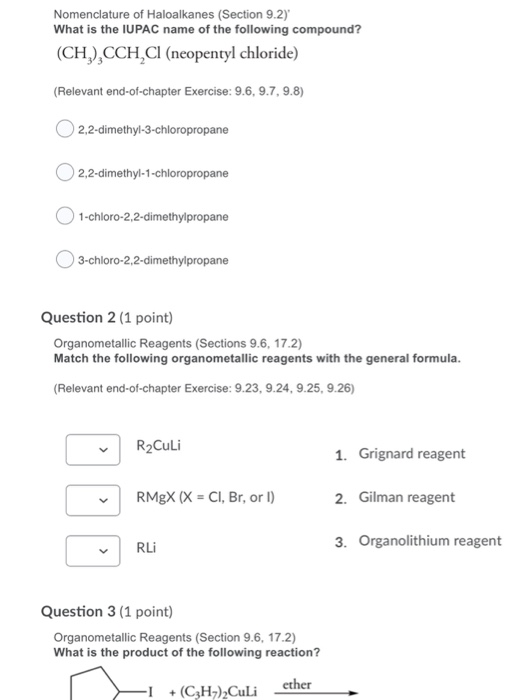 Solved Nomenclature of Haloalkanes (Section 9.2) What is the | Chegg.com