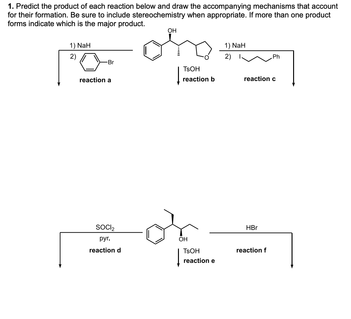 Solved Predict the product of each reaction below and draw | Chegg.com
