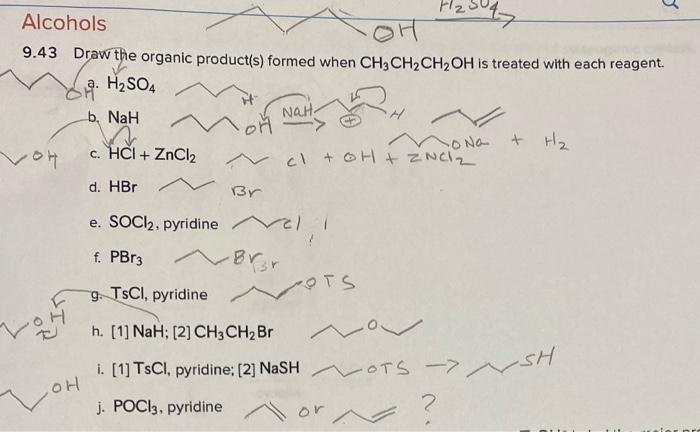 Solved 12347 Alcohols OH 9.43 Draw the organic product(s) | Chegg.com