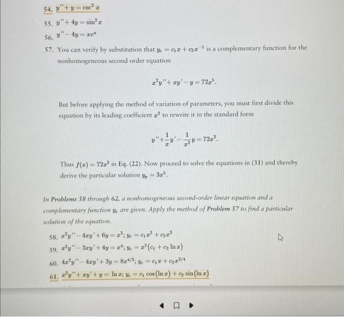 solved-54-y-y-csc2x-55-y-4y-sin2x-56-y-4y-xex-57-chegg
