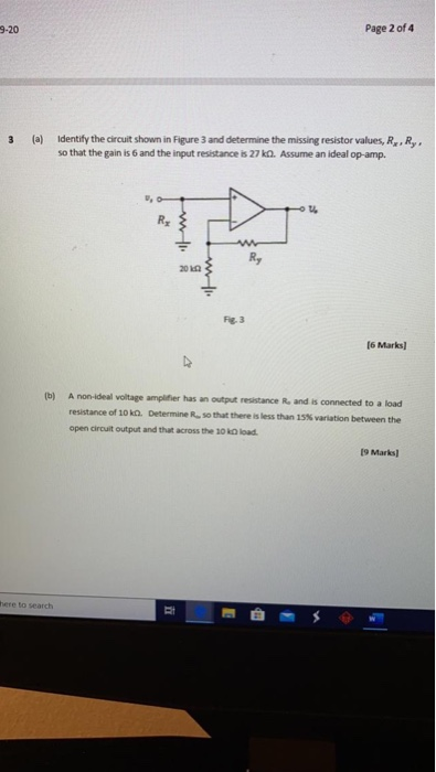Solved 9-20 Page 2 of 4 3 (a) Identify the circuit shown in | Chegg.com
