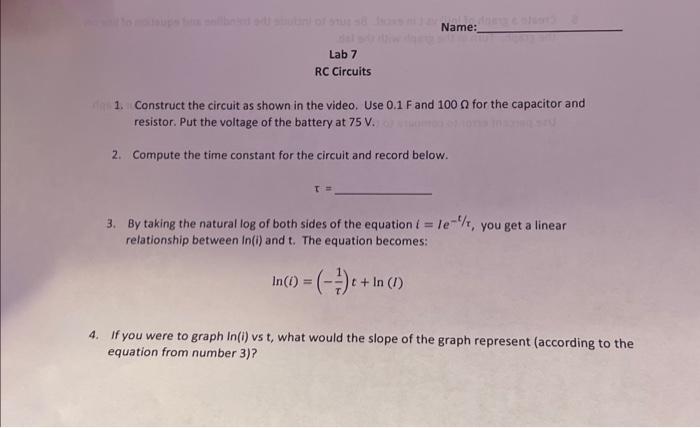 Solved 1. Construct the circuit as shown in the video. Use | Chegg.com