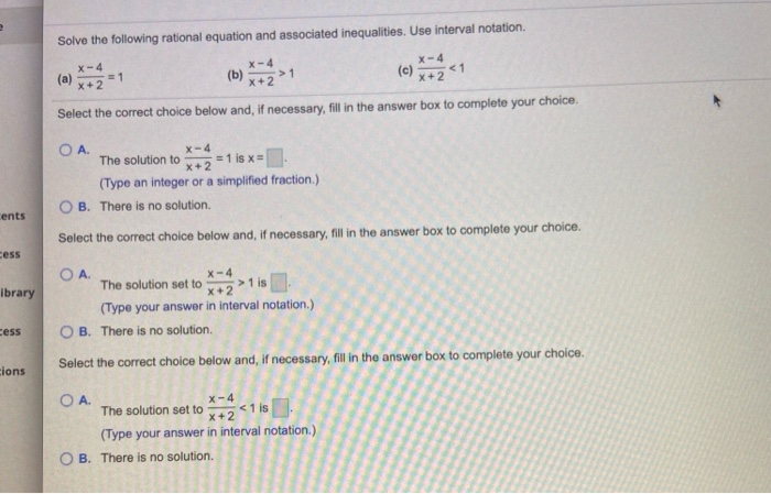 Solved Solve the following rational equation and associated | Chegg.com