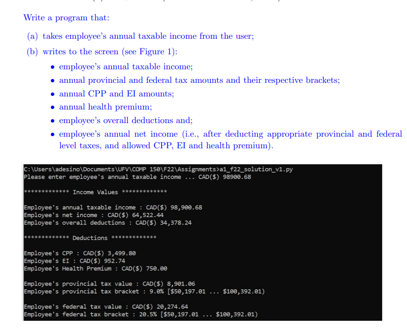 Solved 1. Territory of Yukon Tax Calculator