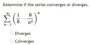 Solved Determine if the series converges or diverges. | Chegg.com