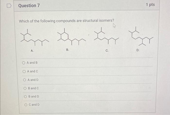 Solved Which of the following compounds are structural | Chegg.com