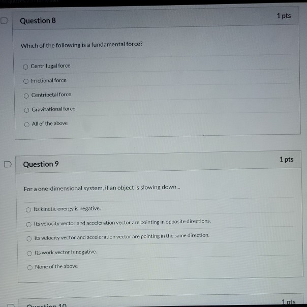 Solved 1 pts Question 8 Which of the following is a | Chegg.com