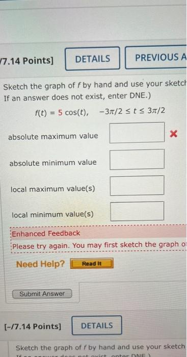 Solved Sketch the graph of f by hand and use your sketch If | Chegg.com