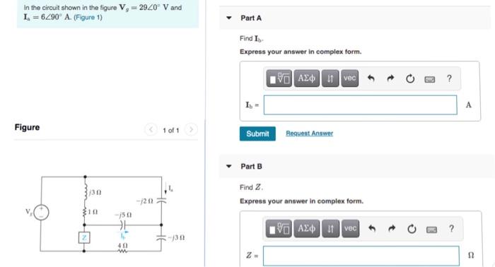 Solved In the circuit shown in the figure V, = 2920 V and 1 | Chegg.com