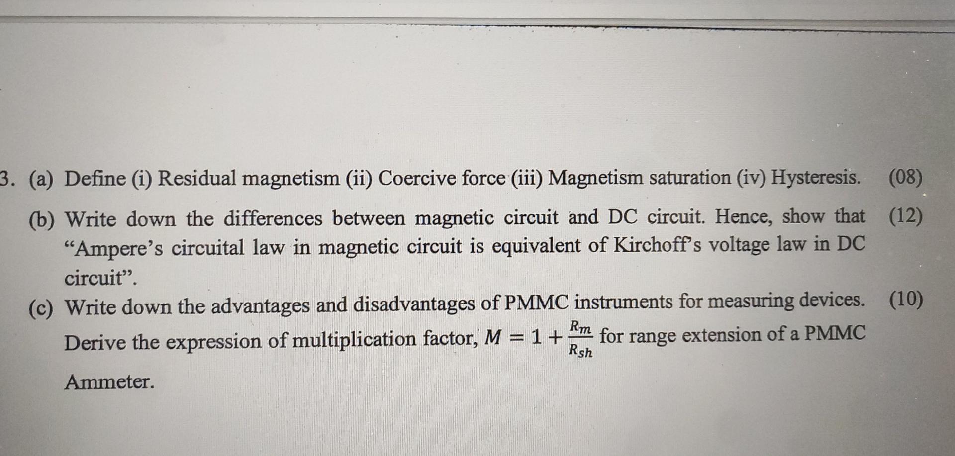 Solved 3. (a) Define (i) Residual (ii) Coercive
