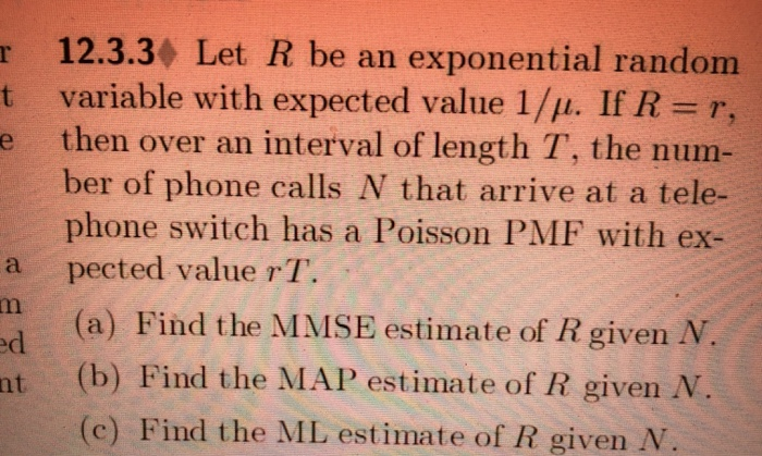 12 3 3 Let R Be An Exponential Random T Variable W Chegg Com