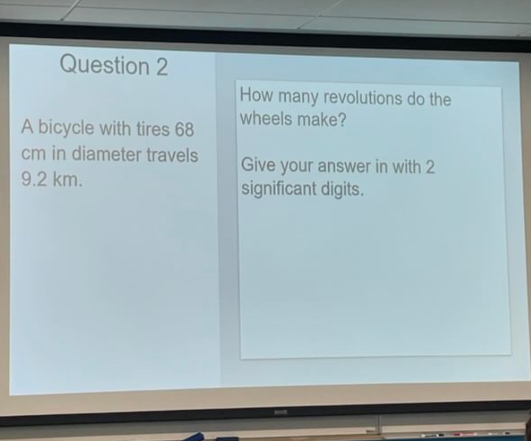 Solved Question 2A bicycle with tires 68How many revolutions | Chegg.com