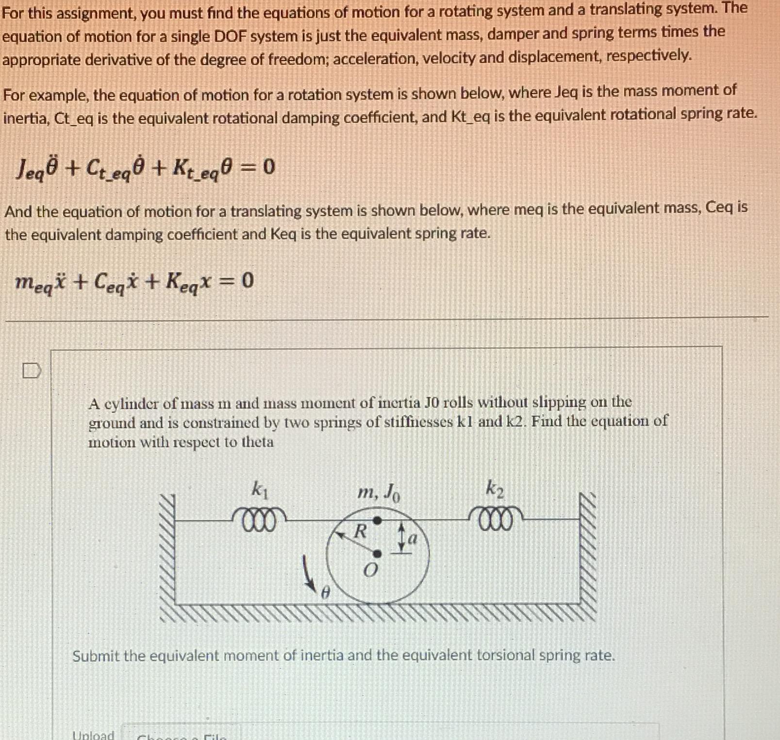 For this assignment, you must find the equations of | Chegg.com