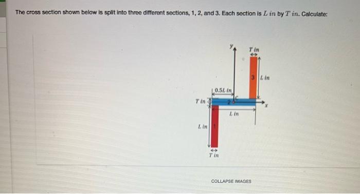 Solved The cross section shown below is split into three | Chegg.com