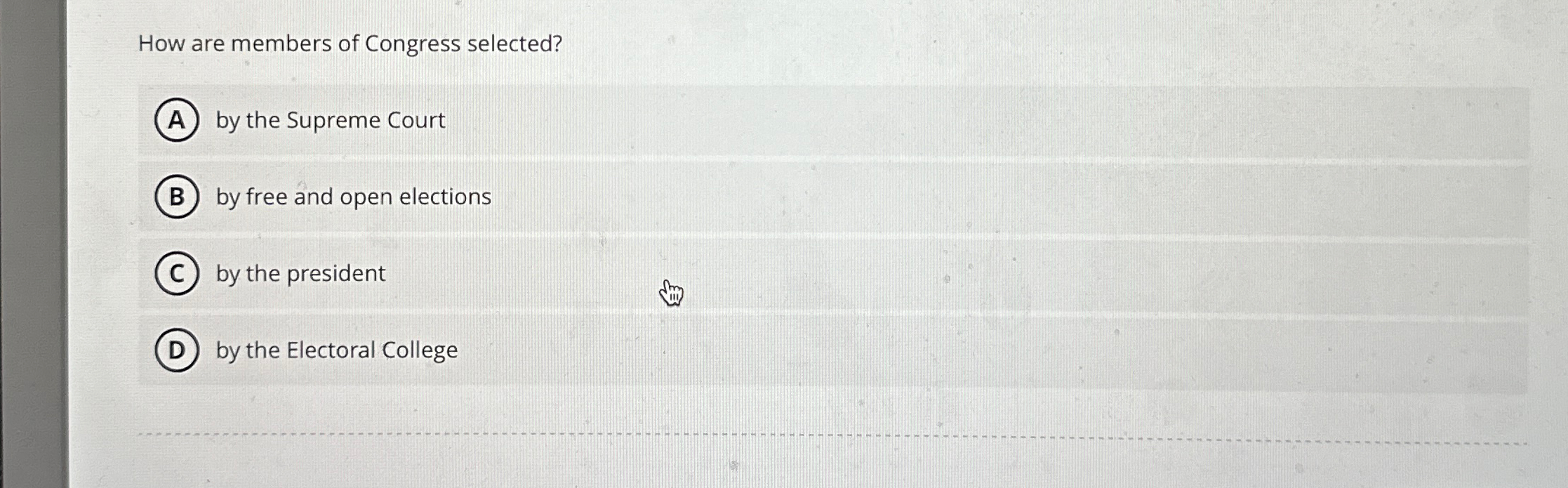Solved How are members of Congress selected?by the Supreme | Chegg.com