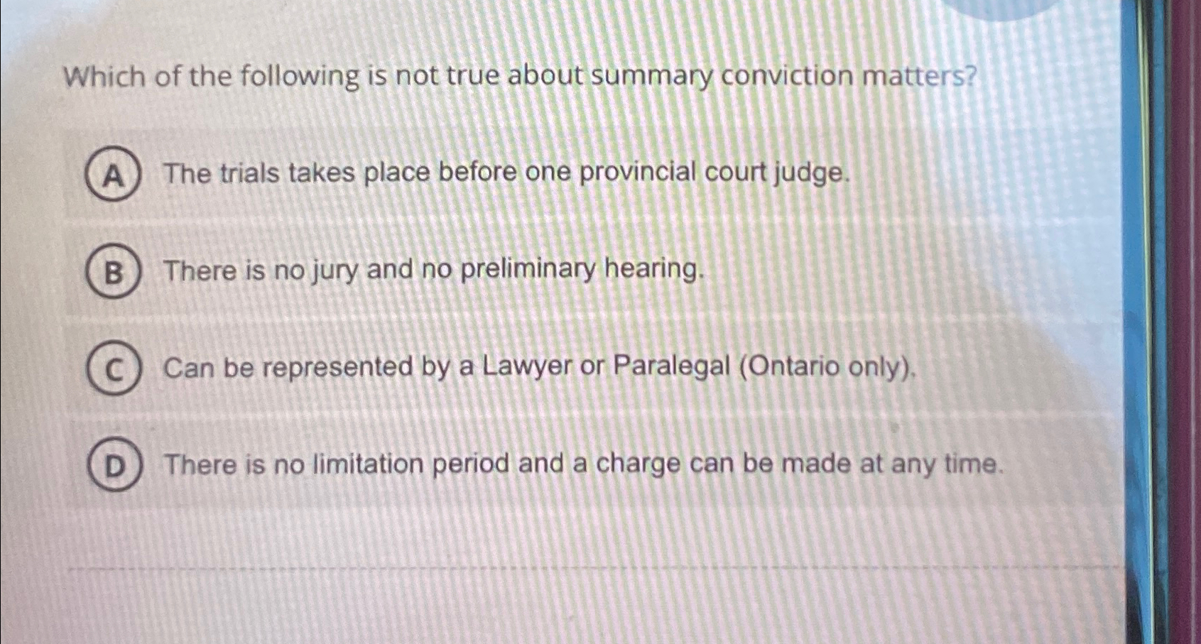 Solved Which of the following is not true about summary | Chegg.com