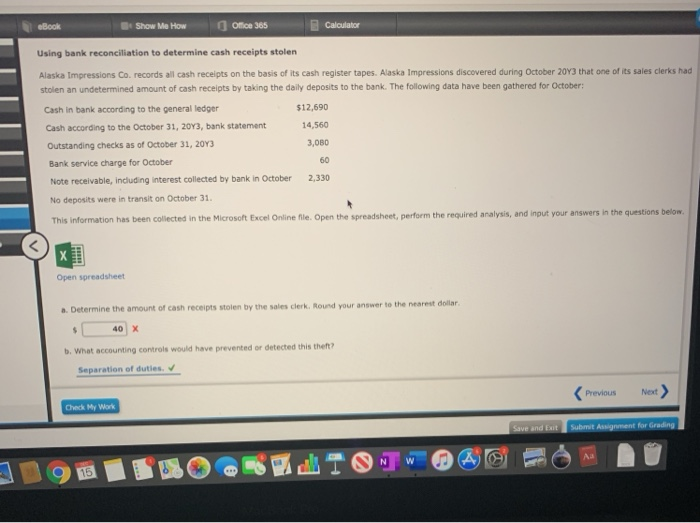 Ebook Show Me How Office 365 Calculator Using Bank Chegg 