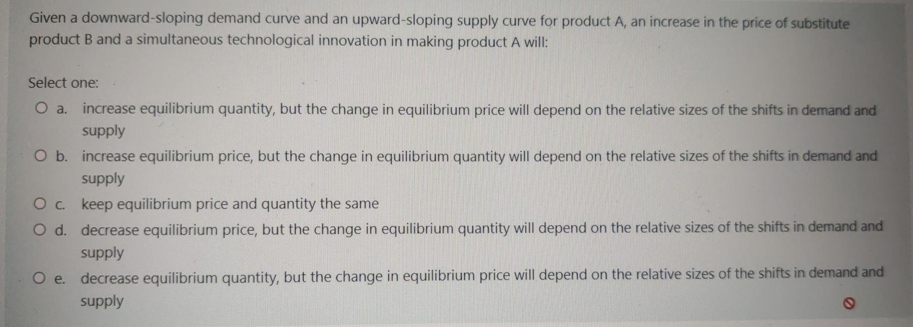 Solved Given a downward-sloping demand curve and an | Chegg.com