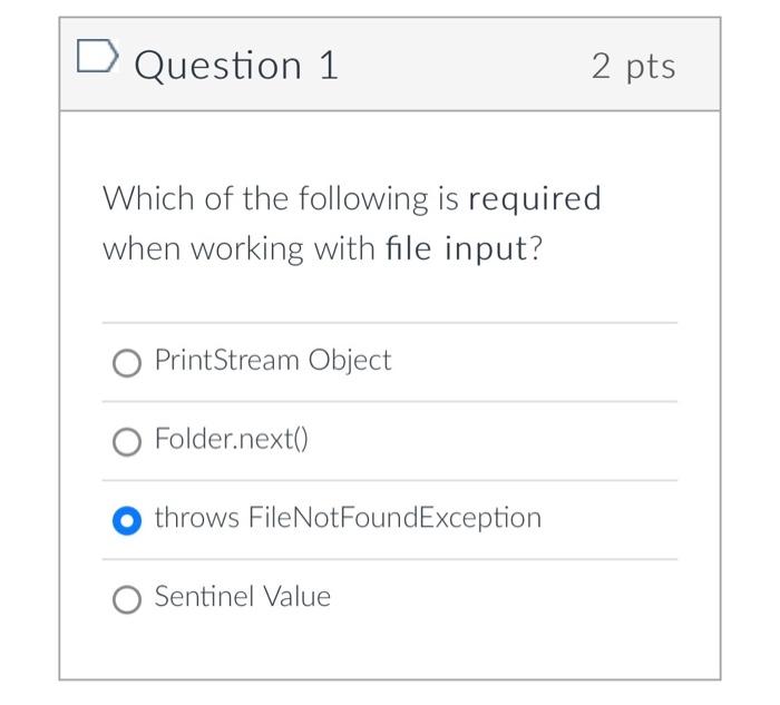 Solved Which of the following is required when working with