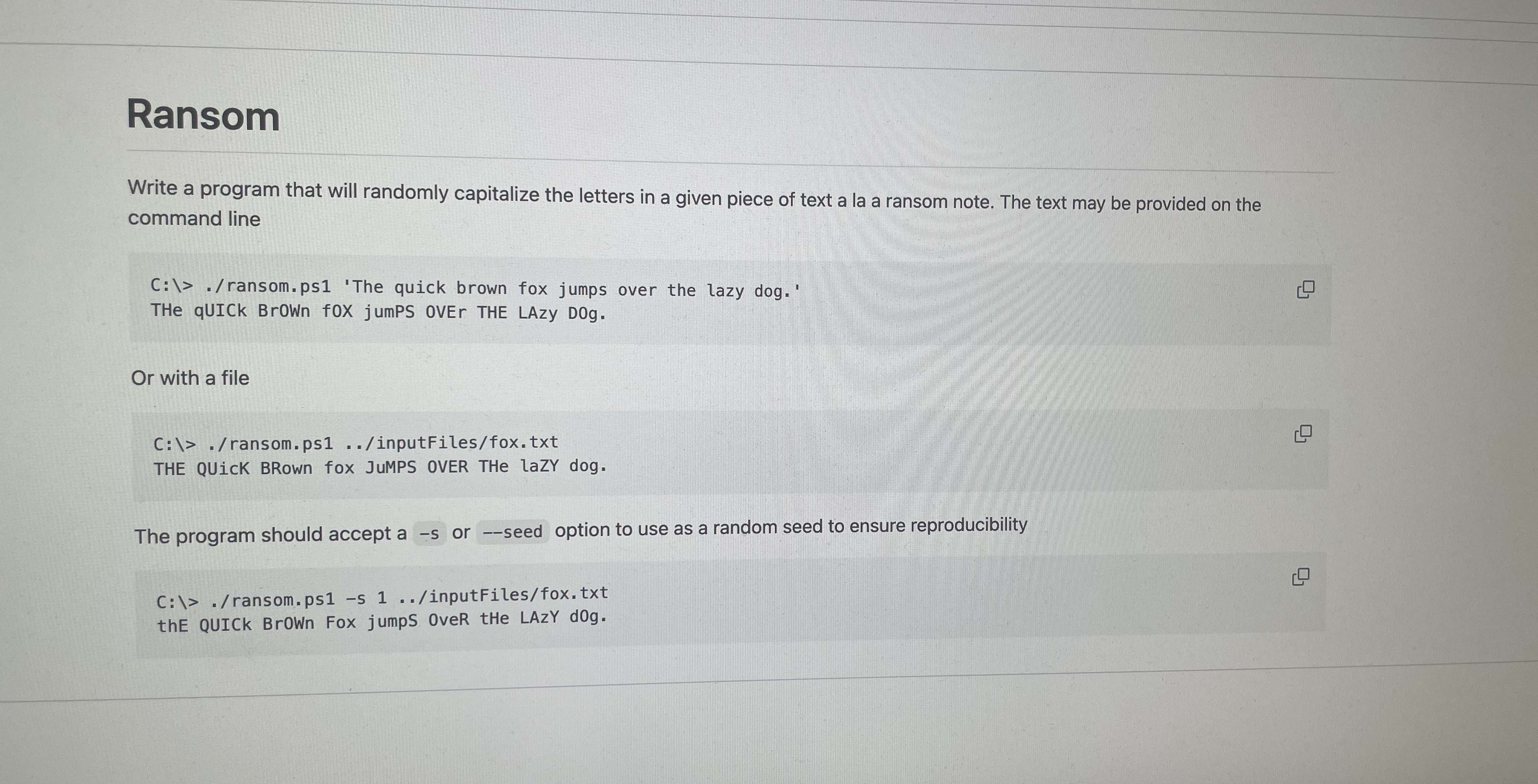 Solved Ransom (IN POWERSHELL PLEASE)Write a program that | Chegg.com