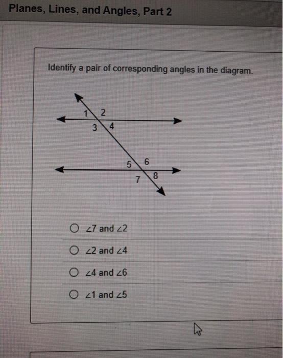 Solved Planes, Lines, and Angles, Part 2 Identify a pair of | Chegg.com