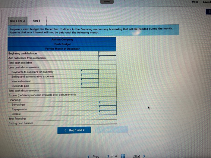 Solved Saved Help Save С You have been asked to prepare a | Chegg.com