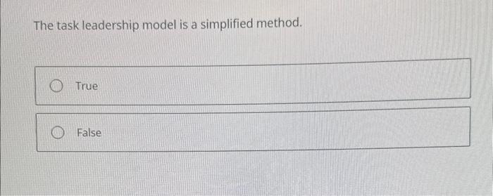 Solved The Team Leadership Model Is Focused. Power | Chegg.com